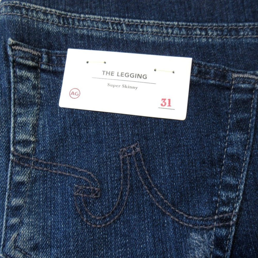 NWT Adriano Goldschmied AG The Legging in 17 Year Ripped Stretch Skinny Jeans 31 - Picture 5 of 6